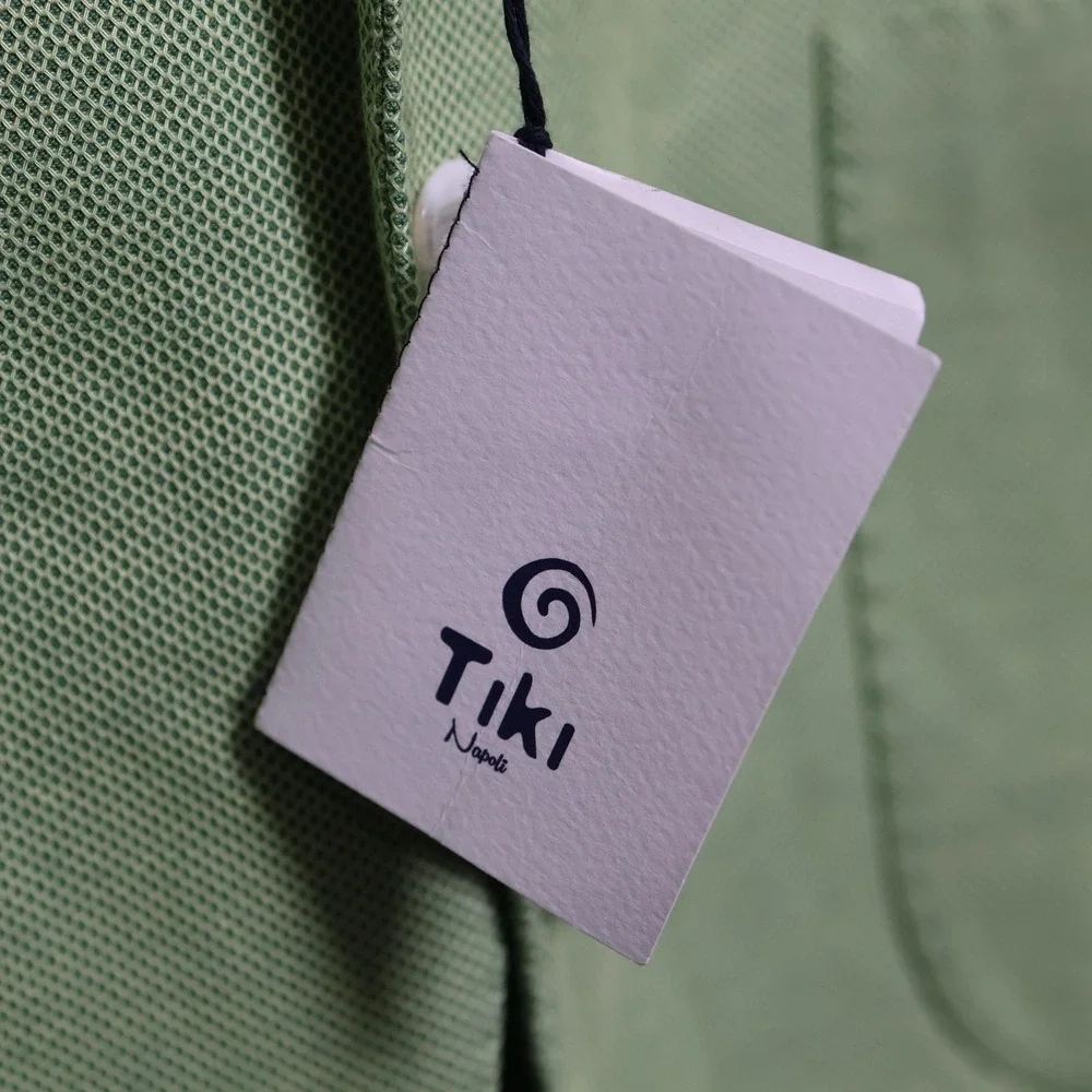 Tiki Napoli Sport Coat Mens US 40 IT 50 Green New York Two Button Made in Italy